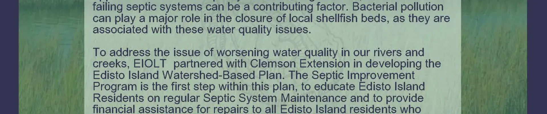 Edisto Island Septic Improvement Program Workshop