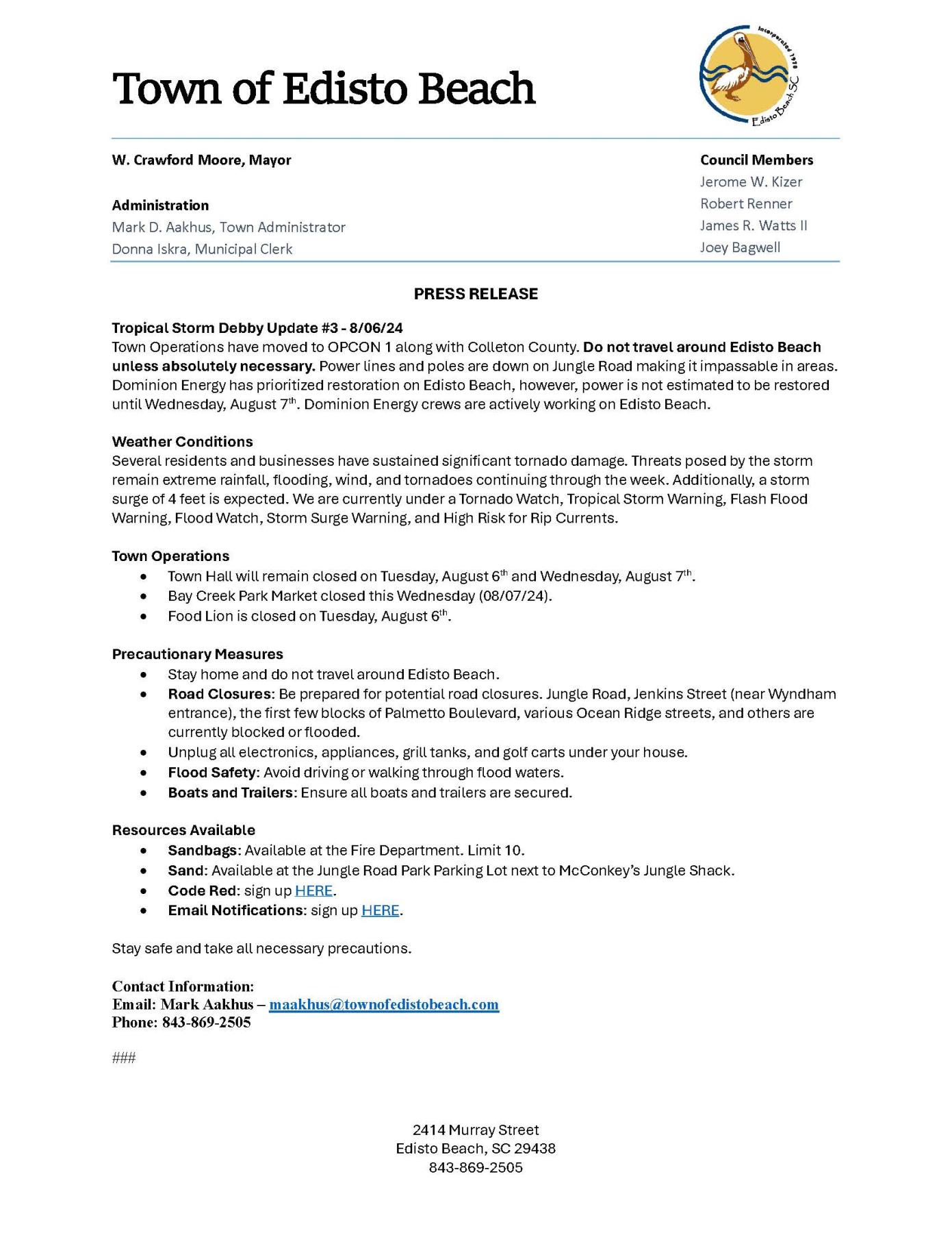 PRESS RELEASE